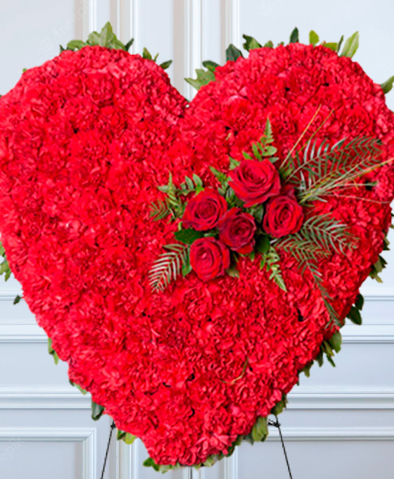 Flores rojas para difuntoa de Santander