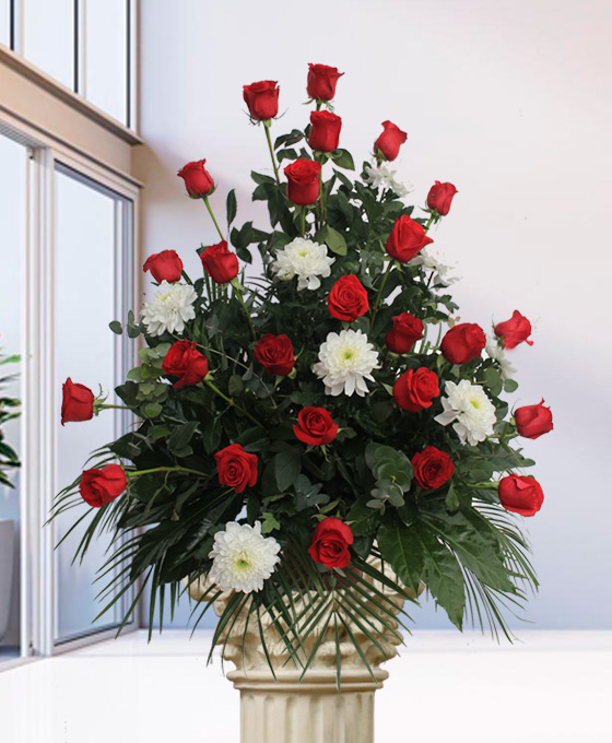 Centro Fúnebre Rojo y Blanco, Composición Floral Fúnebre Santander