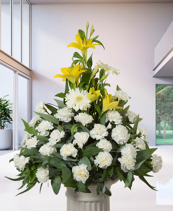 Flores blancas para difuntos en Santander