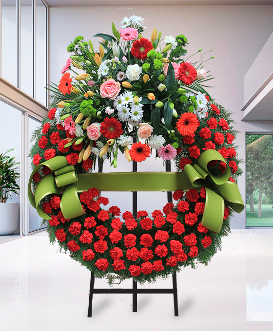 Flores rojas para tanatorios de Santander